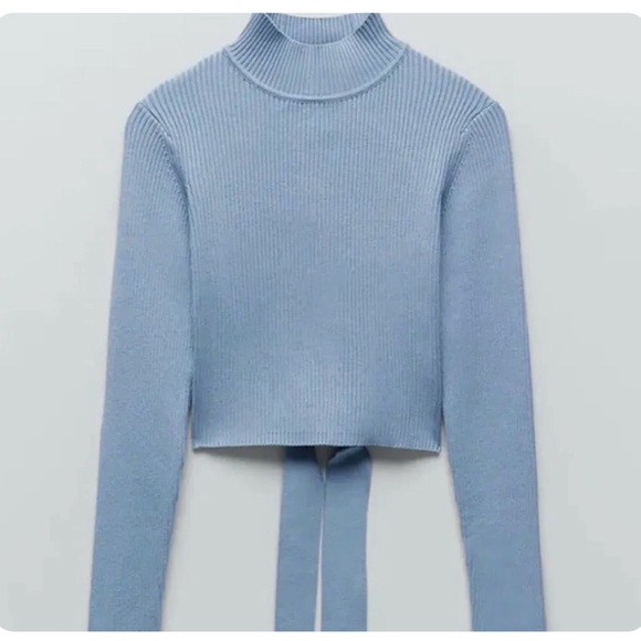 Zara Mock Neck Openback Sweater - Picture 3 of 7